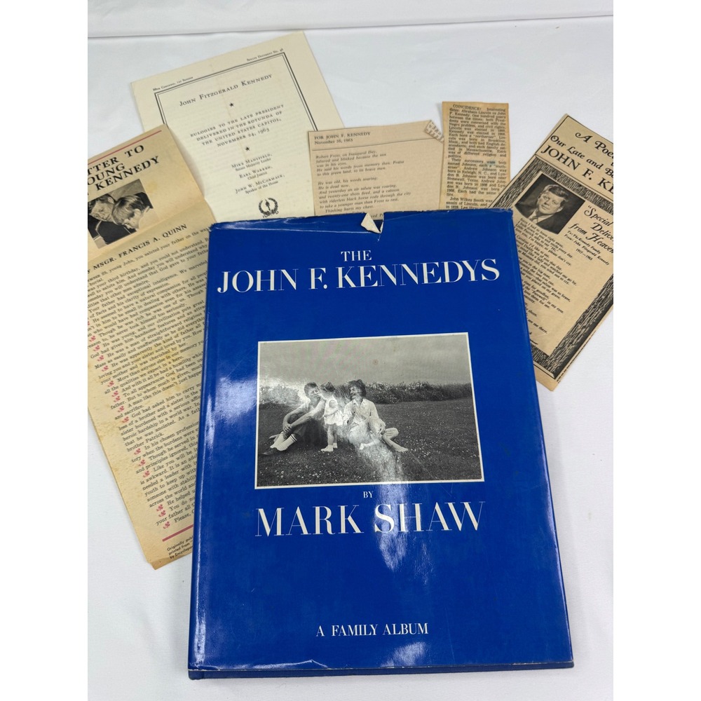 Mark Shaw The John F. Kennedys A Family Album Book 1964 JFK Ephemera Lot 1st Ed